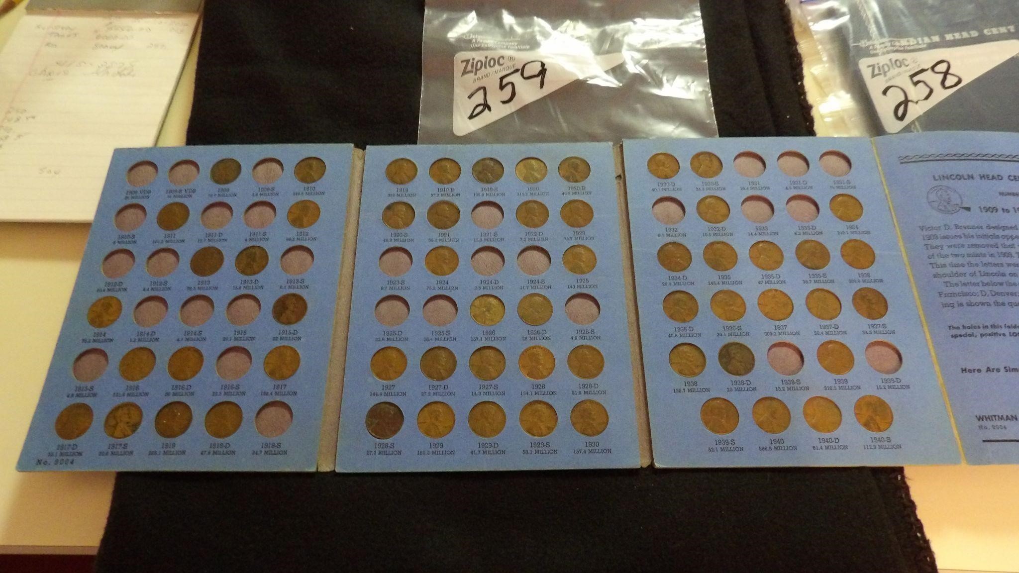 59) Lincoln Head Pennies 1909-1940