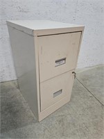 2 drawer metal file cabinet with keys