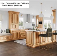 22pc. Hampton Bay Custom Kitchen Cabinet Set