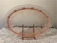 Jeanette “Cherry Blossom” Pink Oval Serving Dish