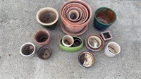 Lot of All Different Size Flower Pots