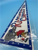 Souvenir Circus Pennant SIGNED Hary Mills Bros Cir