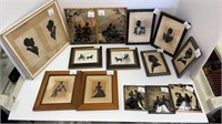 Framed silhouette prints