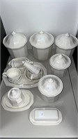 Pfaltzgraff canisters and serving dishes