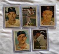 5 Topps 1957 Cards Bob Wiesler Dave Philley +3