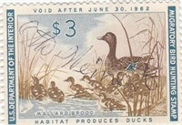 1962 Department of the Interior Duck Hunting Stamp