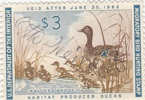 1962 Department of the Interior Duck Hunting Stamp