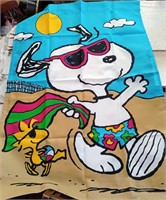 Lot of two large Snoopy flags