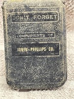Irwin-Phillips “Don’t Forget” leather notebook