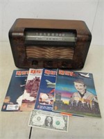 Vintage RCA Victor 66X3 Wood Tube Radio w/