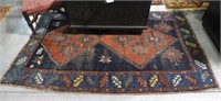 Persian wool Pile hand knotted rug 6ft 8” x 3ft