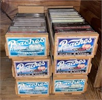 (6) Vtg Peaches Cassette Crates w/Various Bands