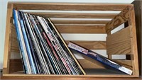 Vtg Peaches Record Crate w/Various 1870-80's