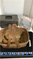 Vintage picnic basket, Flambeau short gun shell