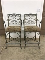 Metal Barstools Lot of 2 Counter Height with