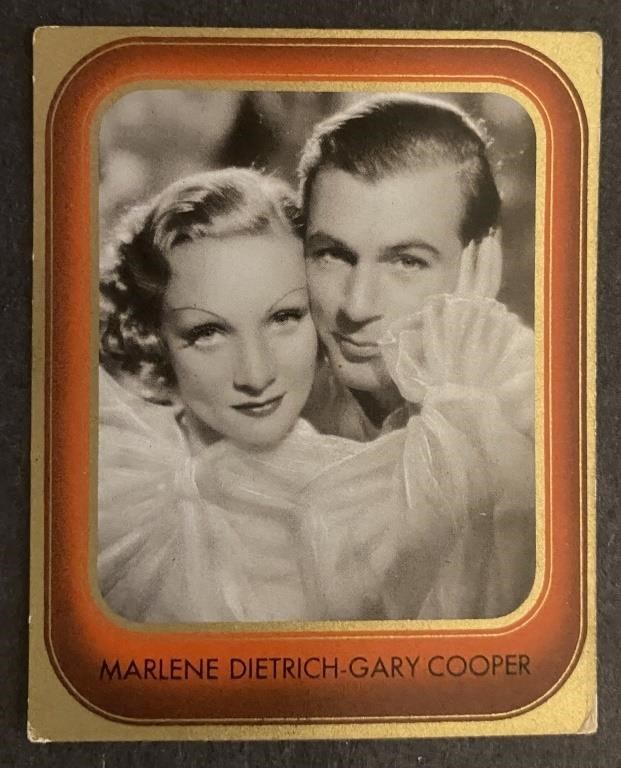 MARLENE DIETRICH: Antique Tobacco Card (1936)