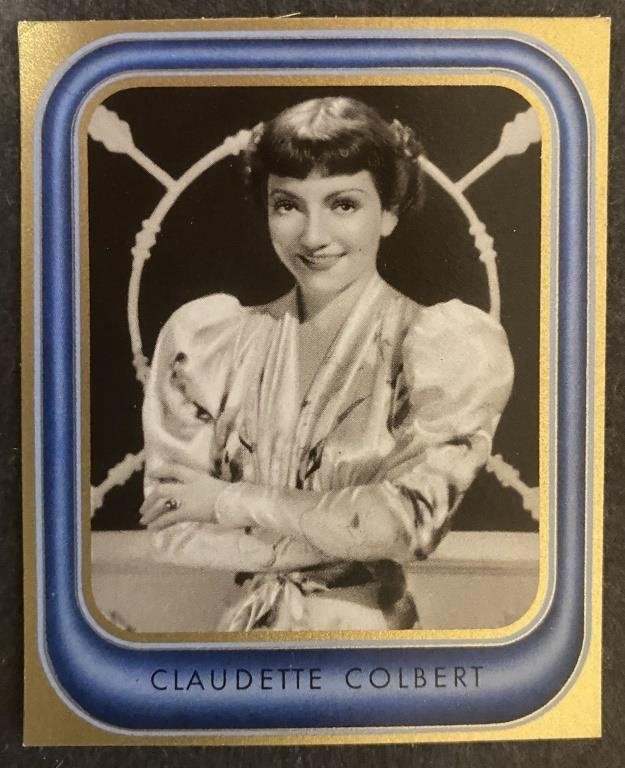 CLAUDETTE COLBERT: Antique Tobacco Card (1936)