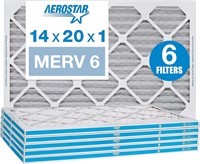 Aerostar 14x20x1 MERV 6 Pleated Air Filter