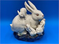 Vintage Porcelain Rabbit & Bunnies