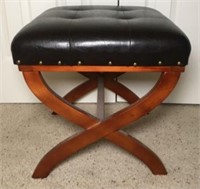 Leather Look Topped Stool