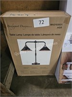 double head table lamp (black)