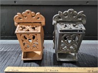 2 CAST IRON MATCH BOOK HOLDERS