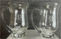 Engraved Monogrammed Glass Mugs