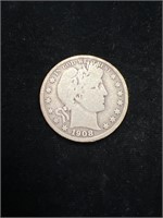 1908 D Barber Half Dollar