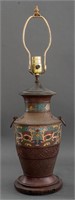 Japanese Champleve Enamel Vase Lamp