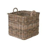 Kobo Square Rattan Basket  Gray-Brown