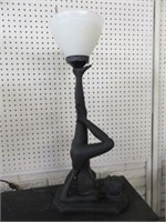 ART DECO NUDE LAMP 28"T