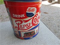 Collector Pepsi Tin Full of Match Books