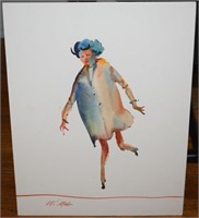 Wendell Mohr Signed Orig Watercolor Figural Art