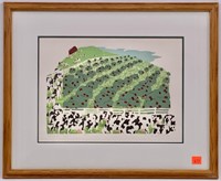 Signed print - "Cows & Apples" - 15" x 18"