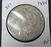 1884 MORGAN DOLLAR  XF
