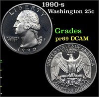 Proof 1990-s Washington Quarter 25c Grades GEM++ P