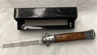 Stainless Steel Switchblade Comb w/Box