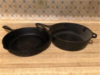 (2) Cast Iron Skillets