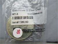 1971-S Eisenhower UNC Silver Dollar.