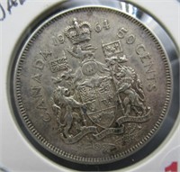 1964 Canada Silver Half Dollar.