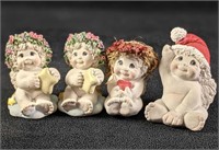 Four Holiday Figurines (1,2) "Starbaby" (3) Baby w