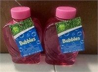 Lot of 2 Bubbles Solution w/ Wand 5.64oz Pink Lids