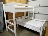 T-Style Twin Size Bed w/ Mattresses & Ladder
