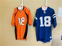 2pcs Colts and Bears #18 Manning Jerseys
