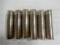 6 COMPLETE SETS LINCOLN WHEAT CENTS 1941-1958 PDS