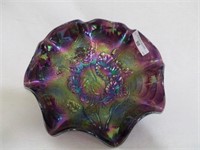 Imperial 9" elec. purple Pansy ruffled bowl