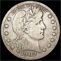 1902-S Barber Quarter LIGHTLY CIRCULATED