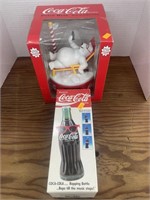 Coca Cola polar bear alarm clock and bopping