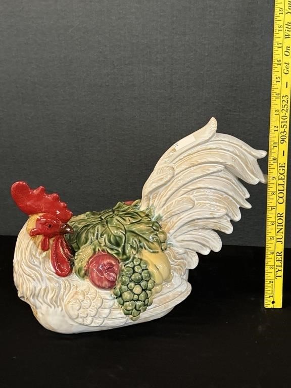 Large Ceramic Rooster Table Top