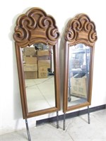 (2) Solid Wooden Mirror Attachments